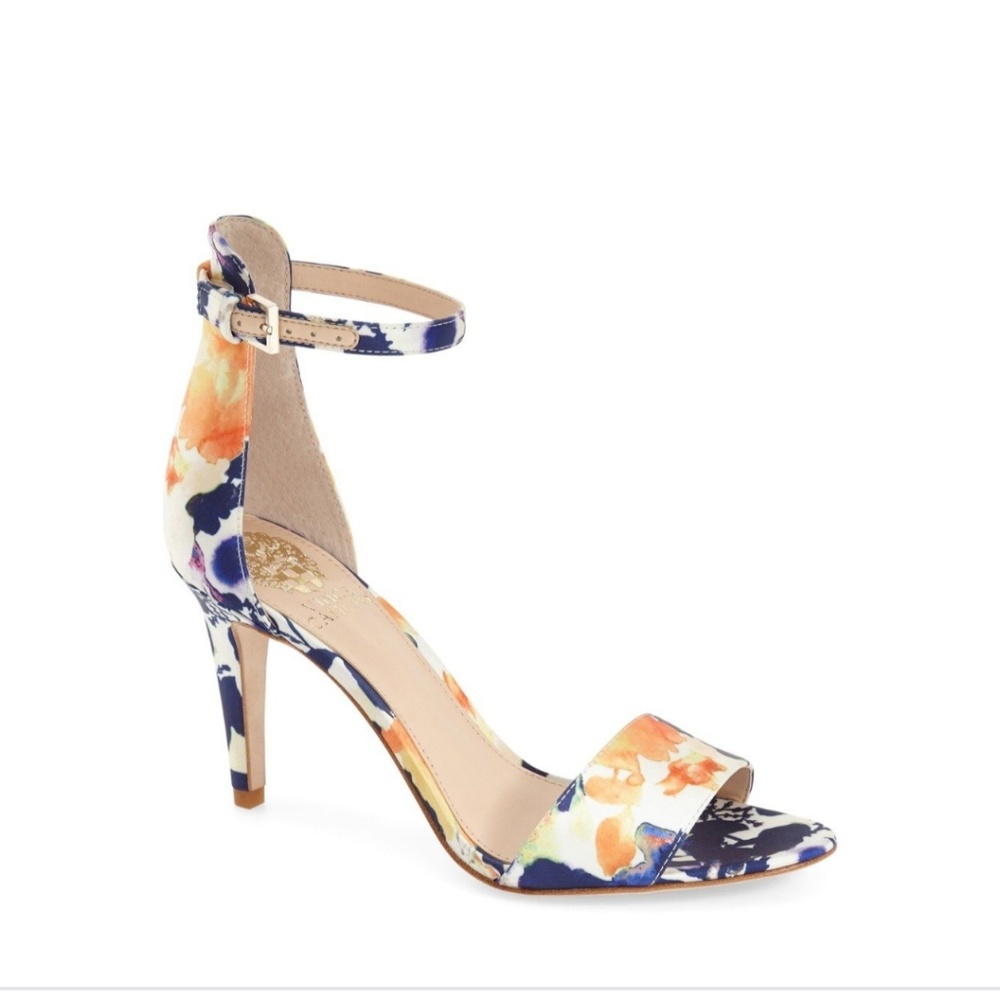 Vince Camuto Floral Court High Heel Sandal Sz 8.5
